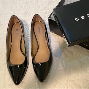 Metaphor Black Patent Heels